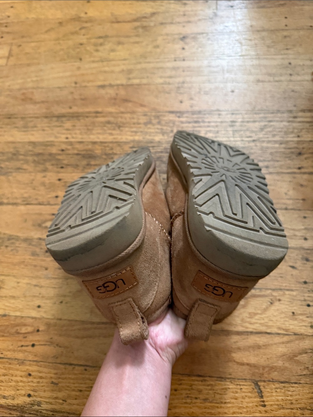 UGG Chestnut Suede Mini Ankle Booties - Picture 10 of 10